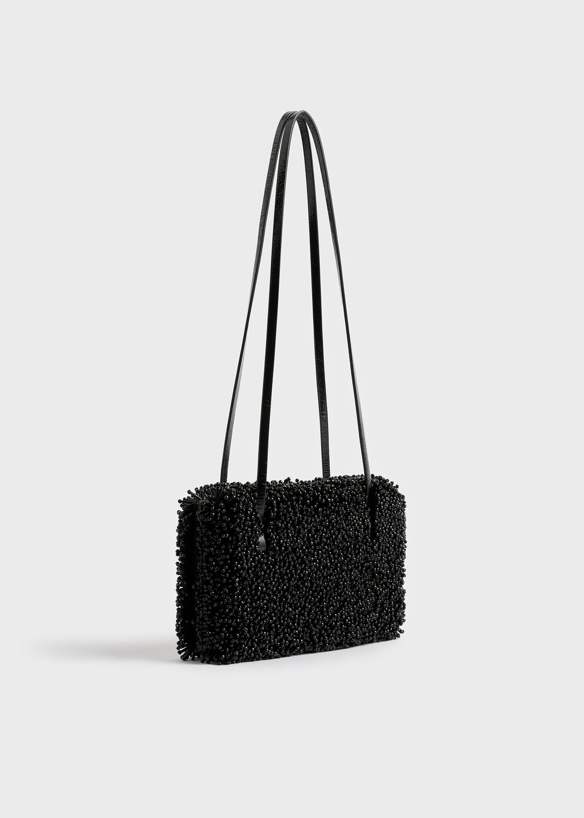 Cocktail bead-embroidered bag black