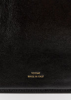 Fivefold glossed leather shoulder black