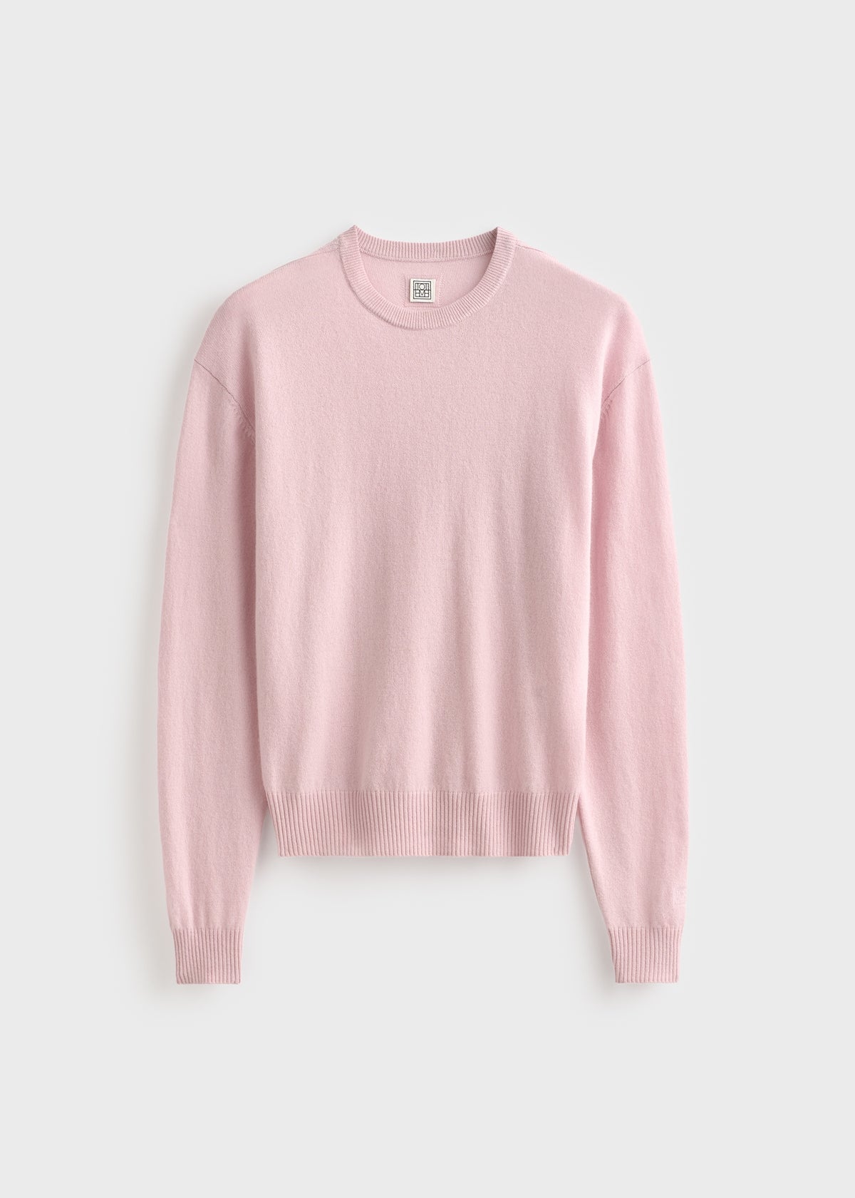 Classic cashmere crew knit pearl pink