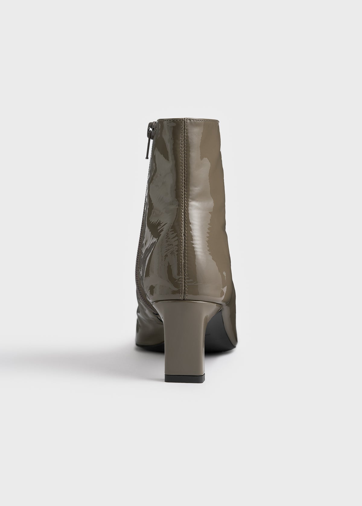Bar mid-heel naplack boots ash
