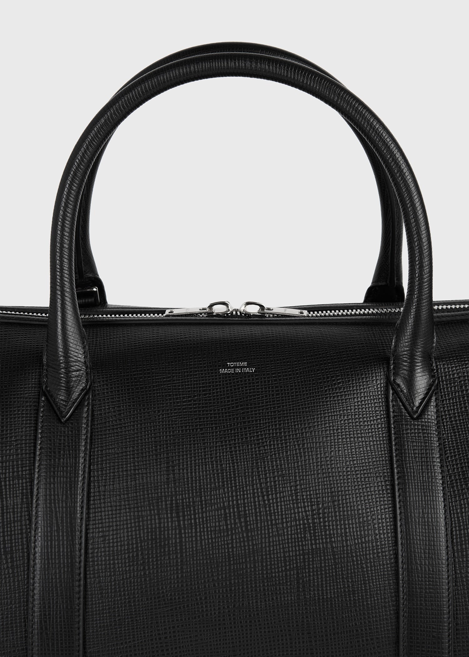 Leather weekender black