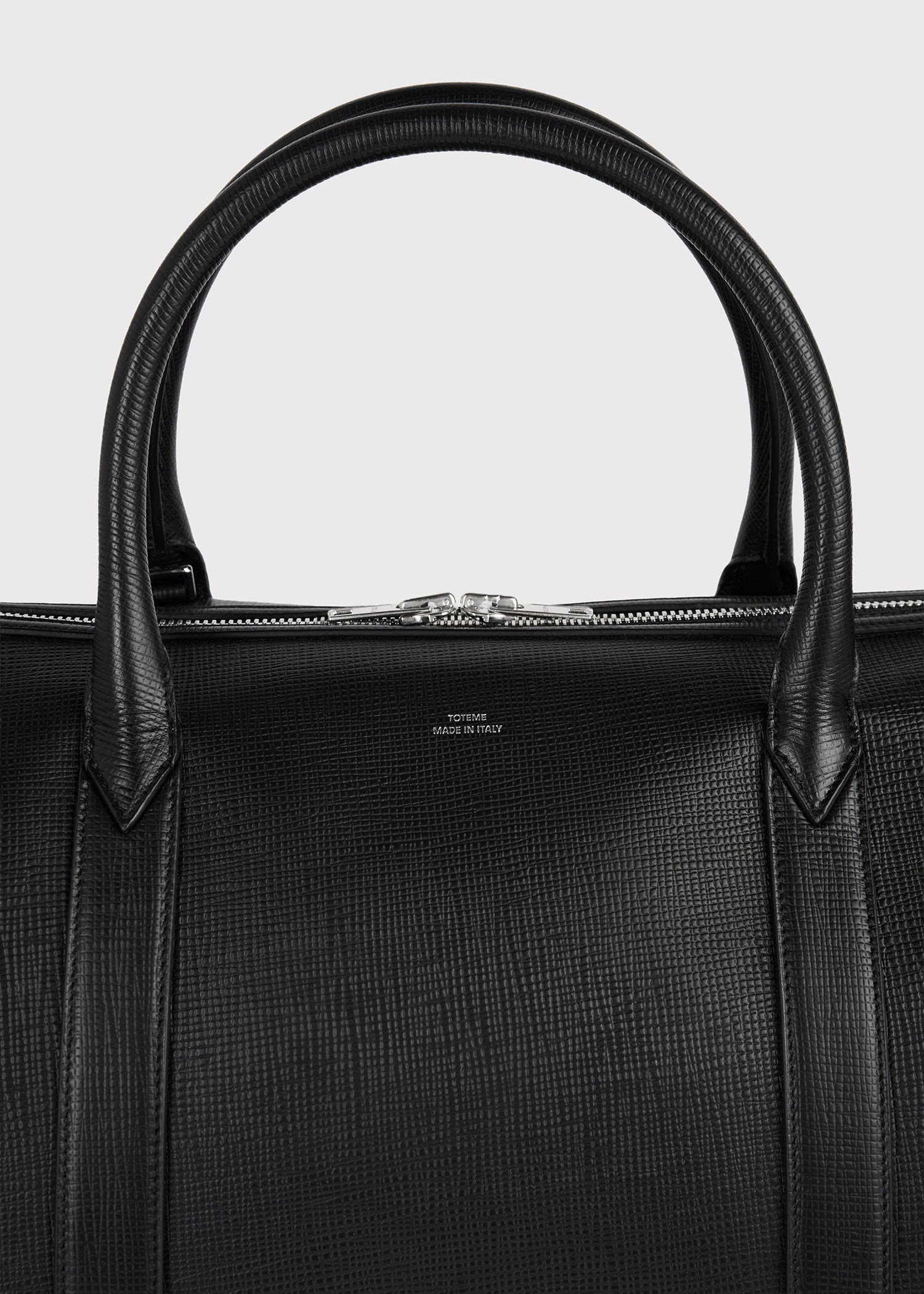 Leather weekender black