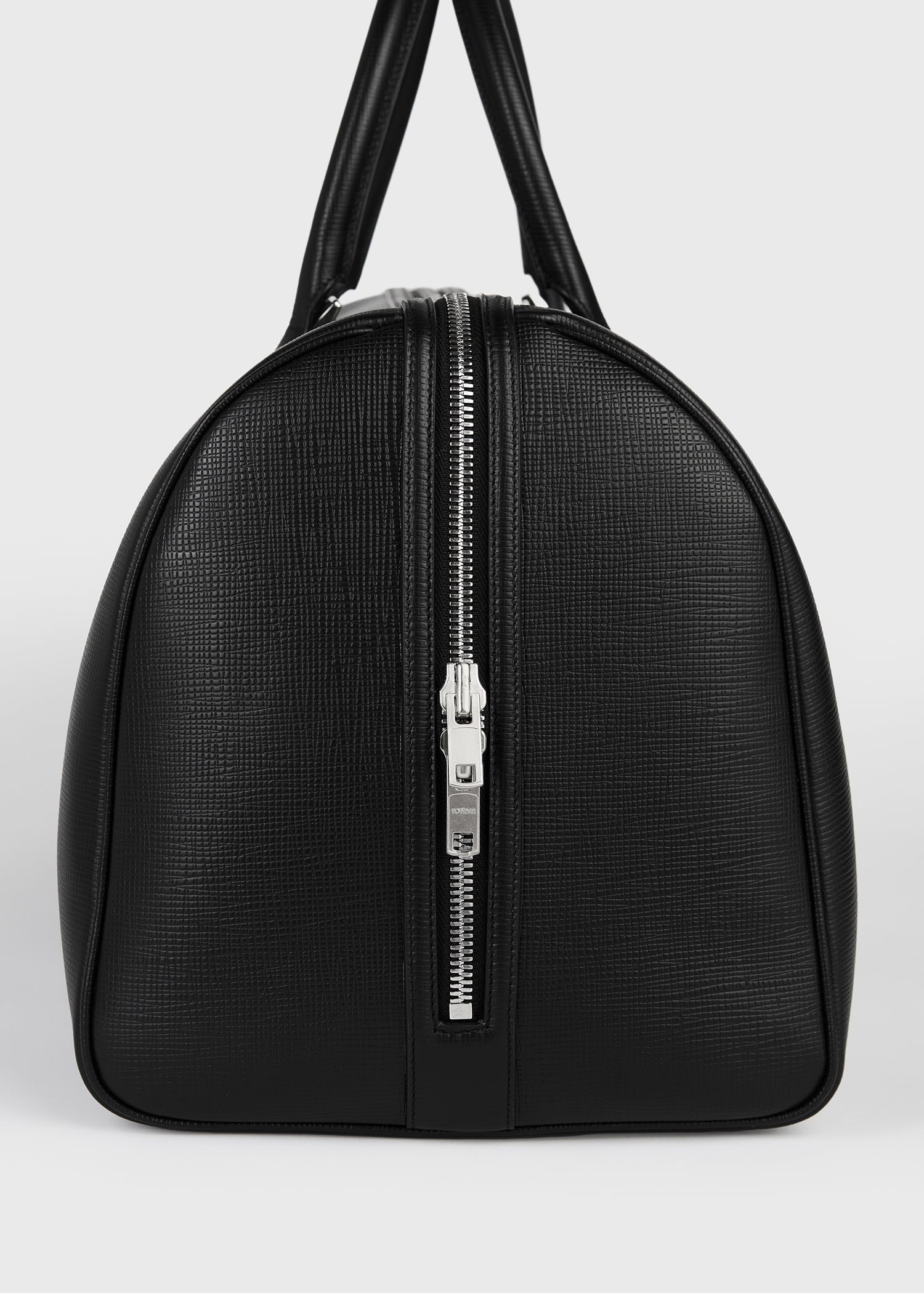 Leather weekender black