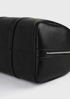 Leather weekender black
