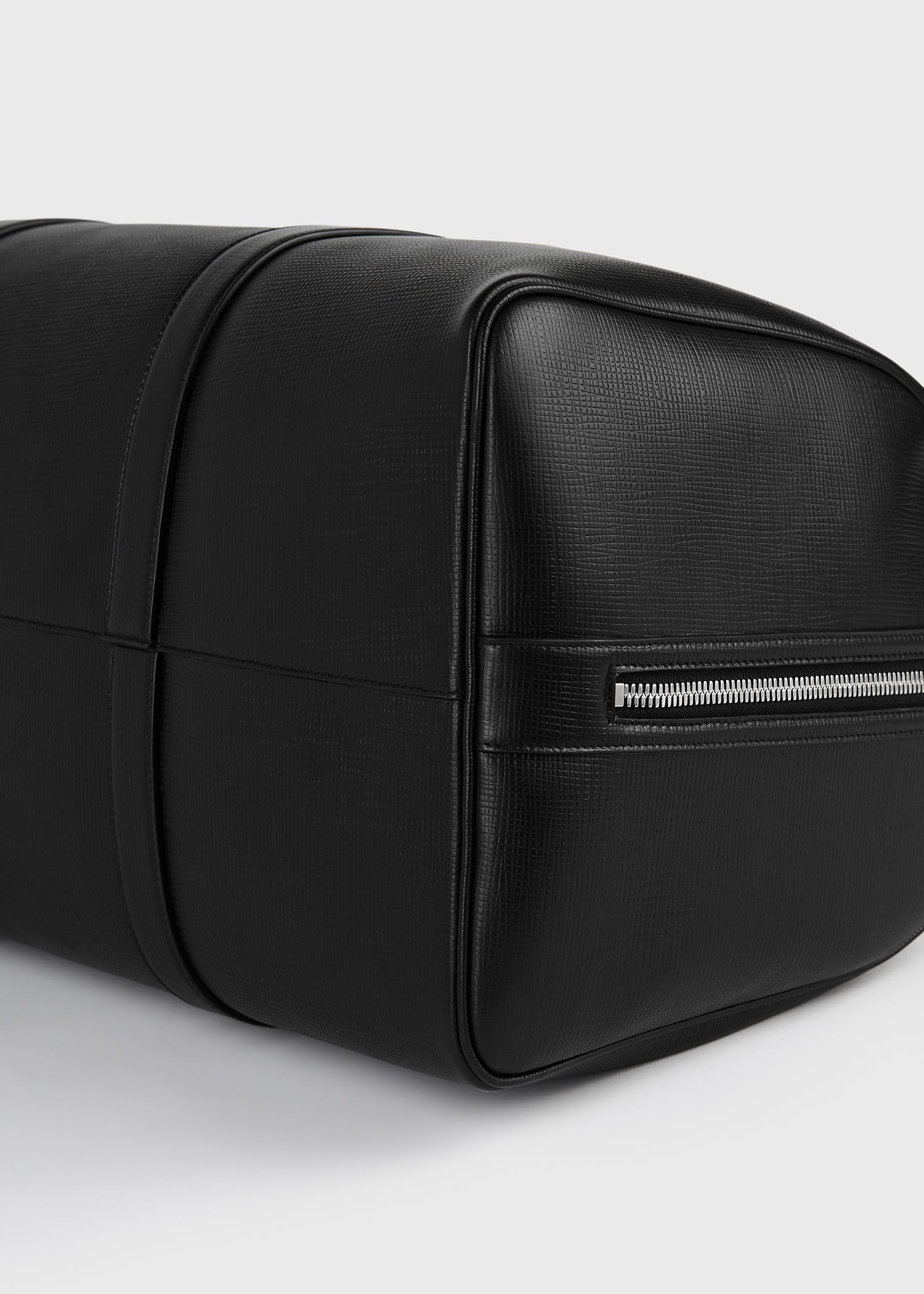 Leather weekender black