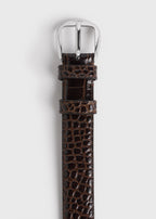2.5cm classic belt dark brown
