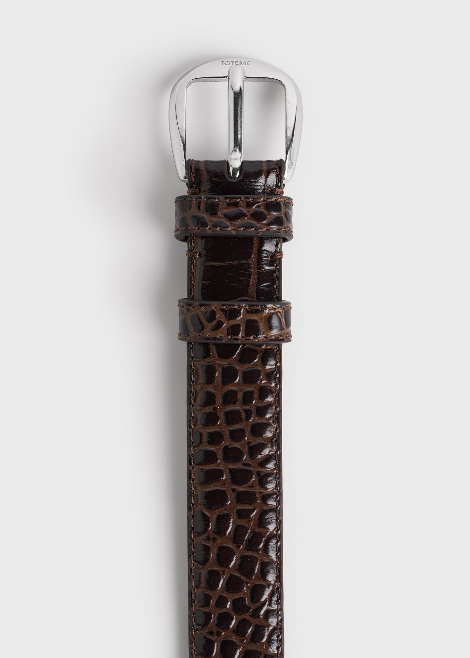 2.5cm classic belt dark brown