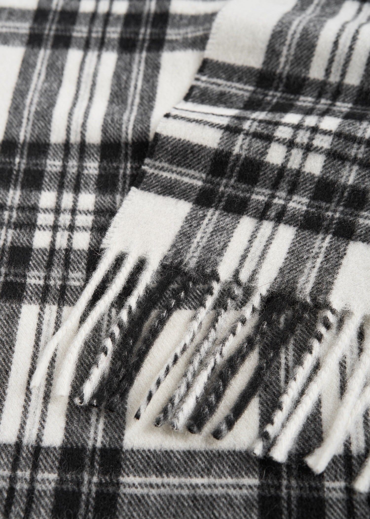 Check scarf white/black