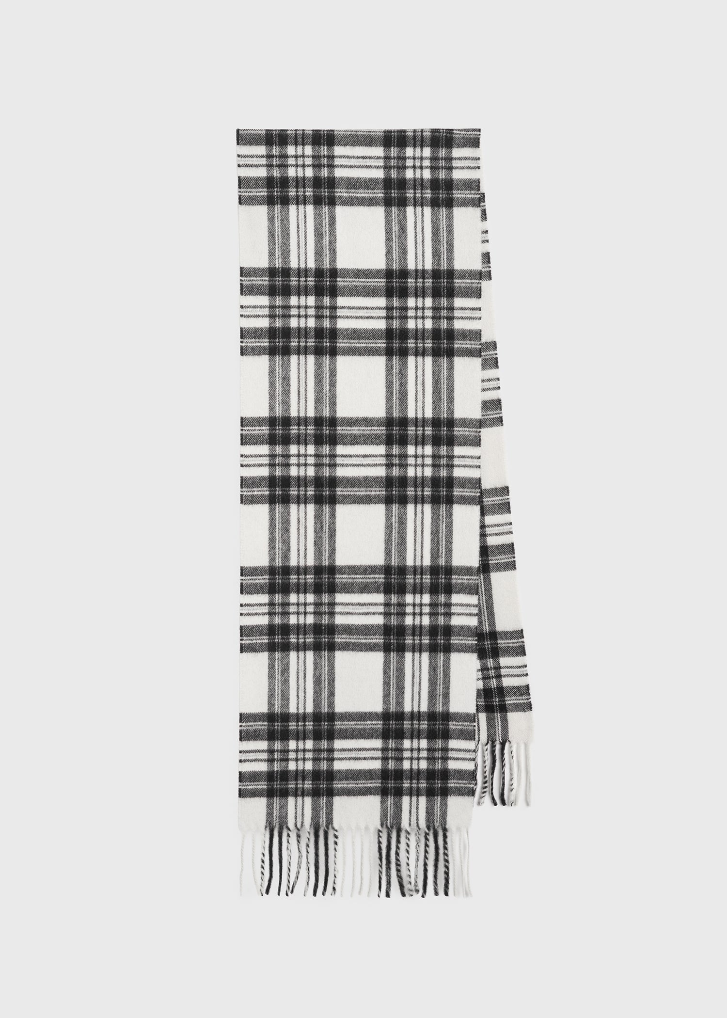 Check scarf white/black