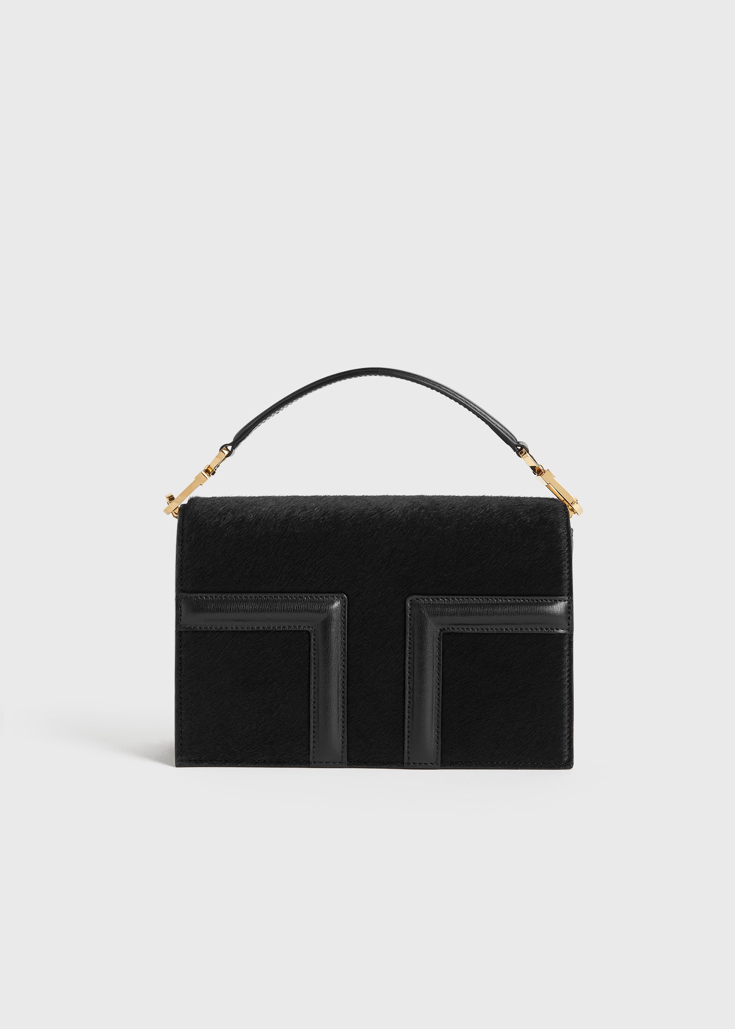Mini T-flap pony hair bag black from Toteme - $810