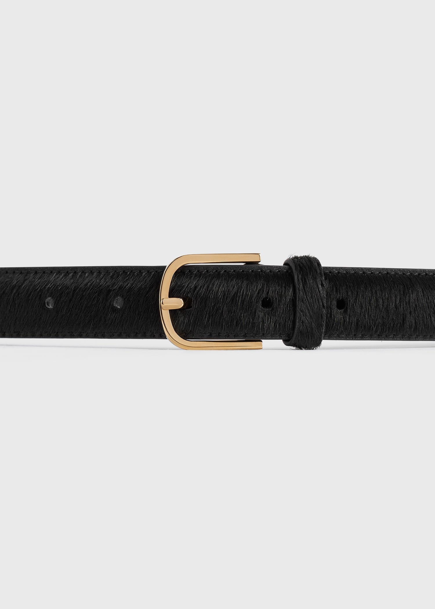 Pony hair belt black