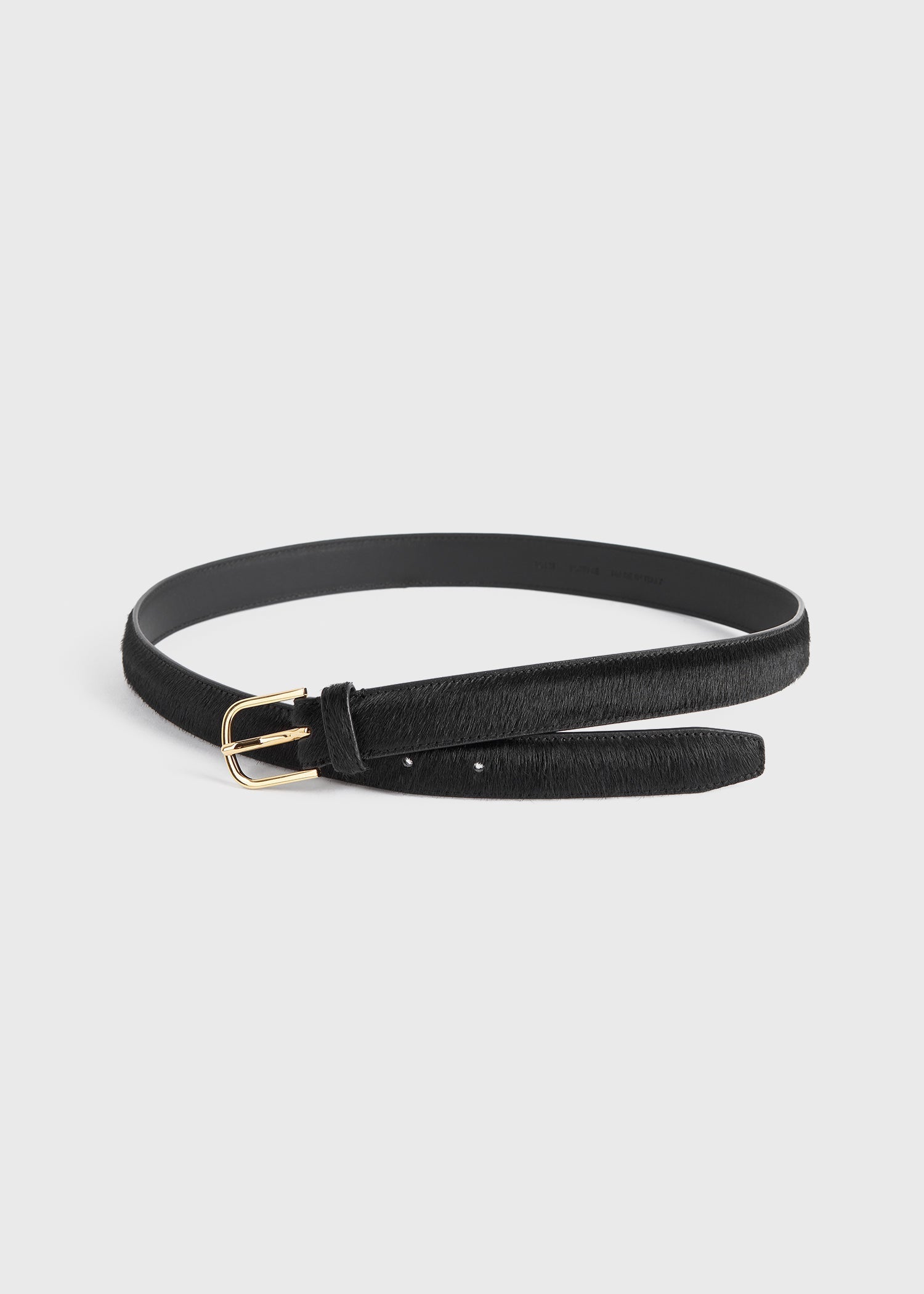 Pony hair belt black