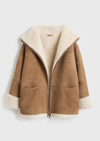 Signature shearling jacket biscuit