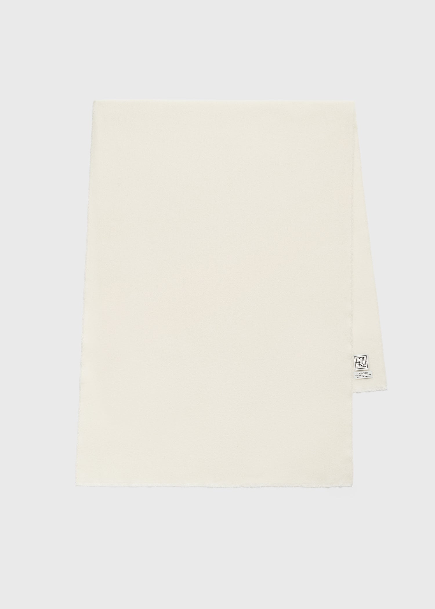 Wide classic wool scarf ivory