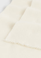 Wide classic wool scarf ivory
