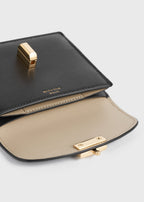 T-lock leather cardholder black