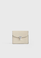T-lock leather cardholder fawn