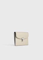 T-lock leather cardholder fawn