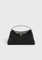 T-lock woven-leather top handle black