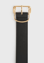 Swirl leather belt black