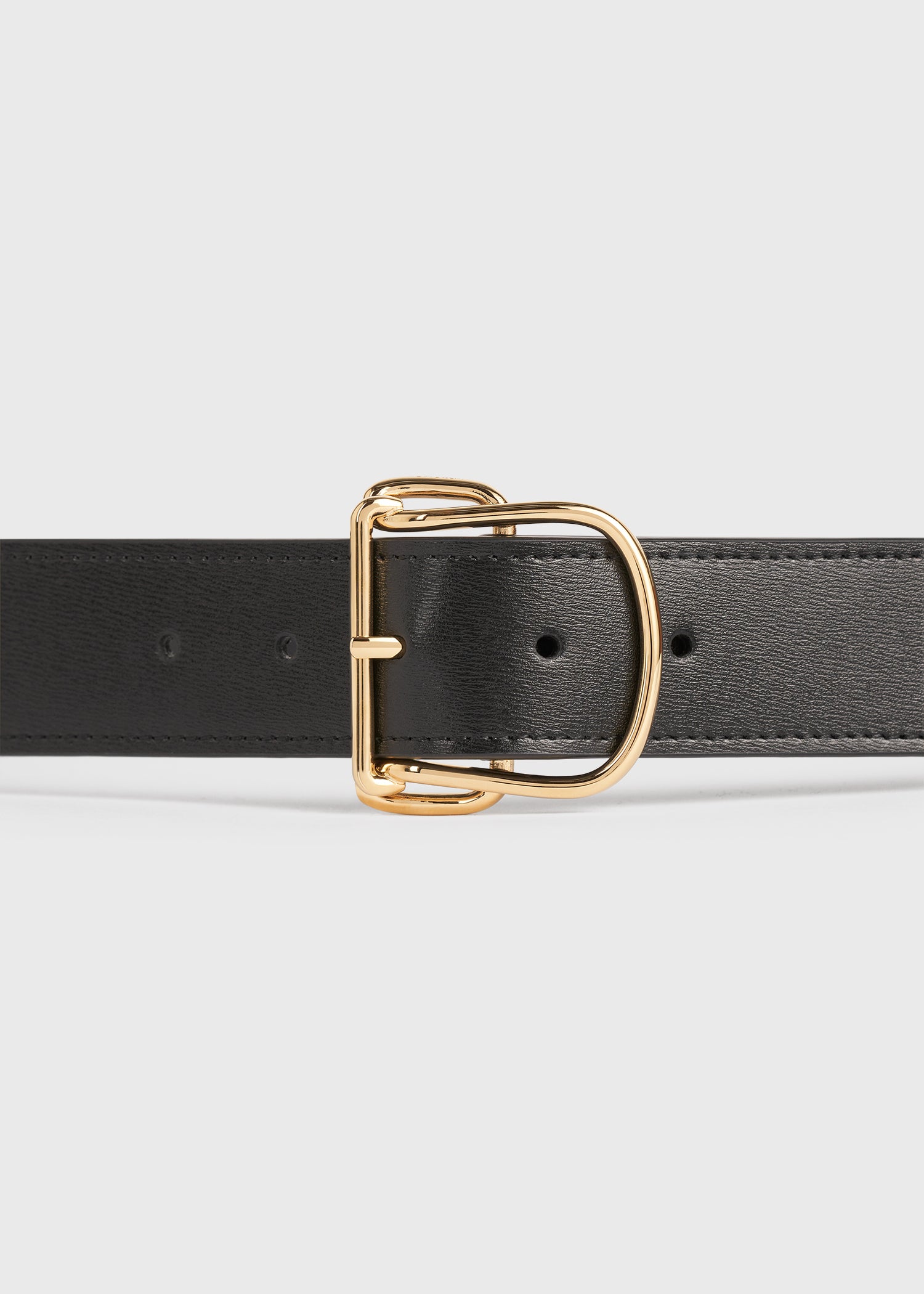 Swirl leather belt black