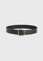 Swirl leather belt black