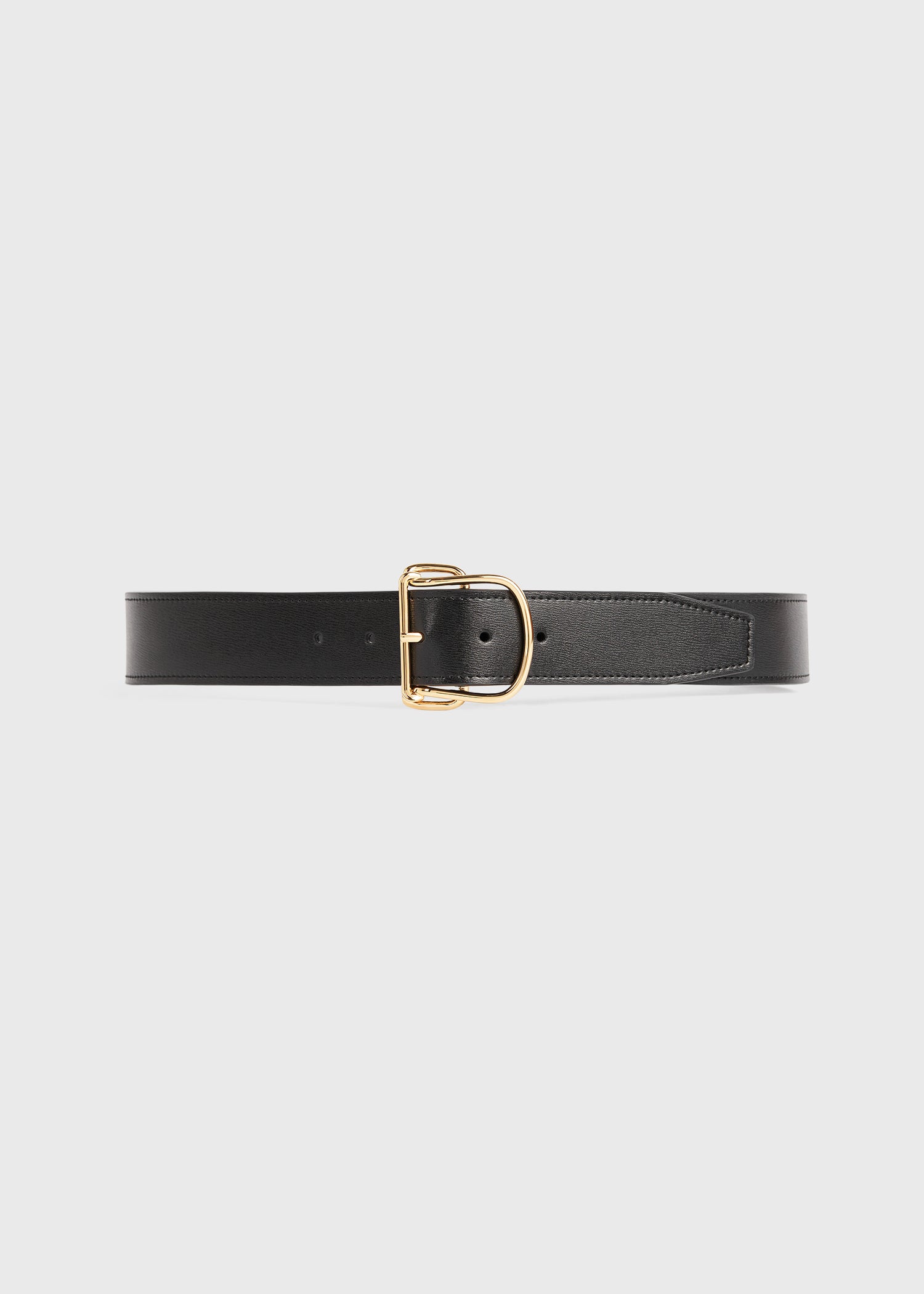 Swirl leather belt black from Toteme - $220