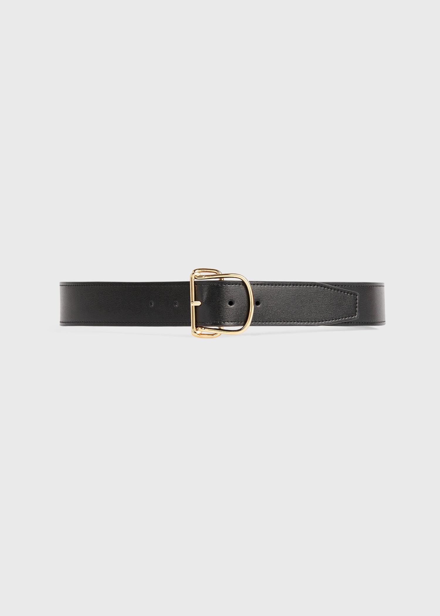 Swirl leather belt black