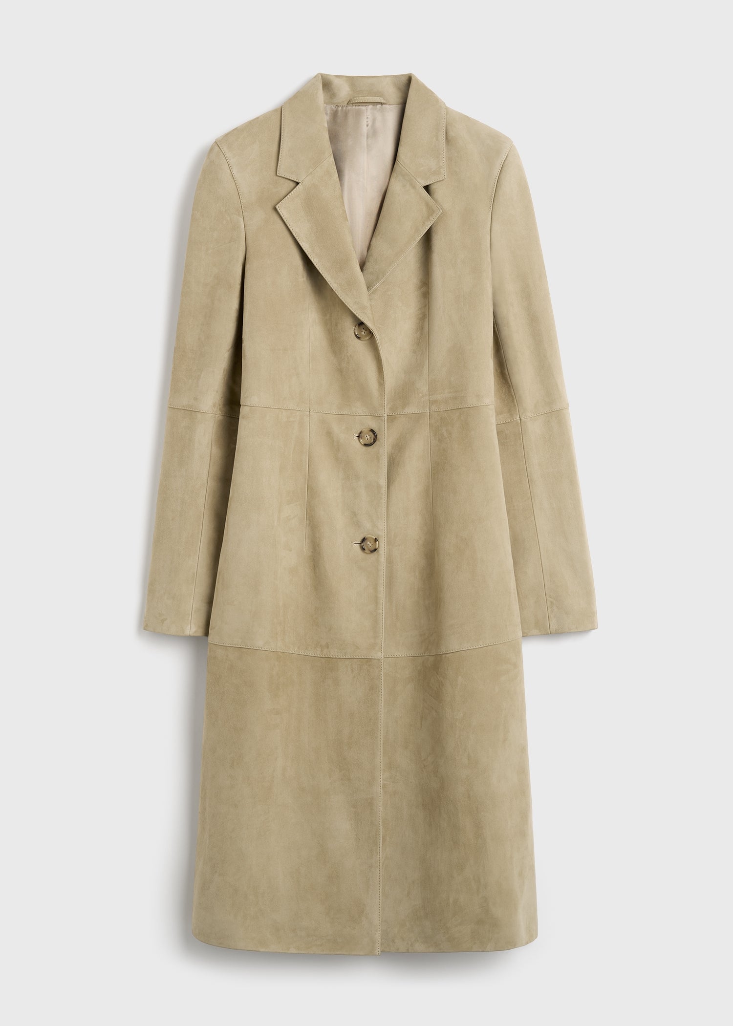 Cinched suede coat desert