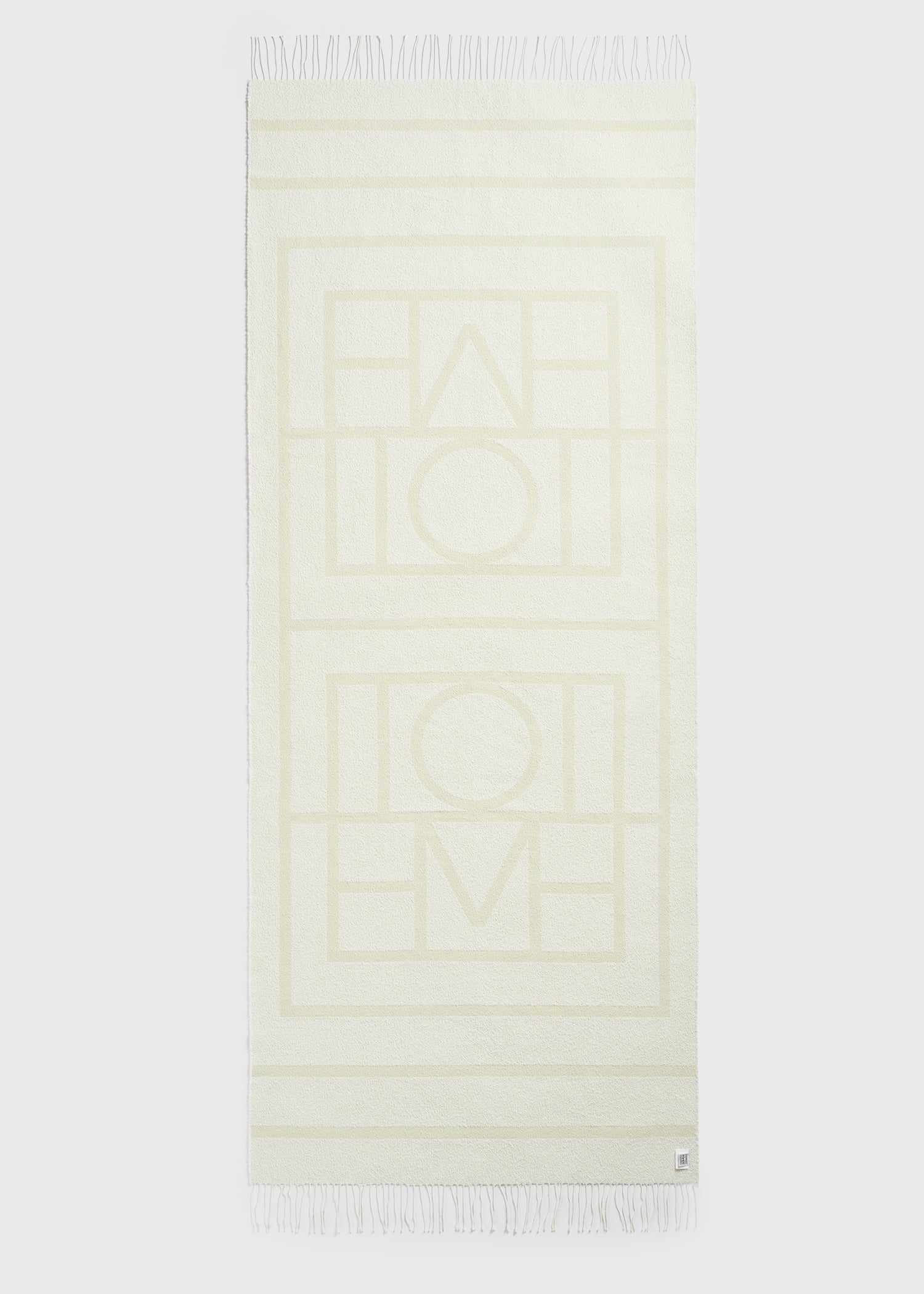 Monogram jacquard sarong ecru/straw