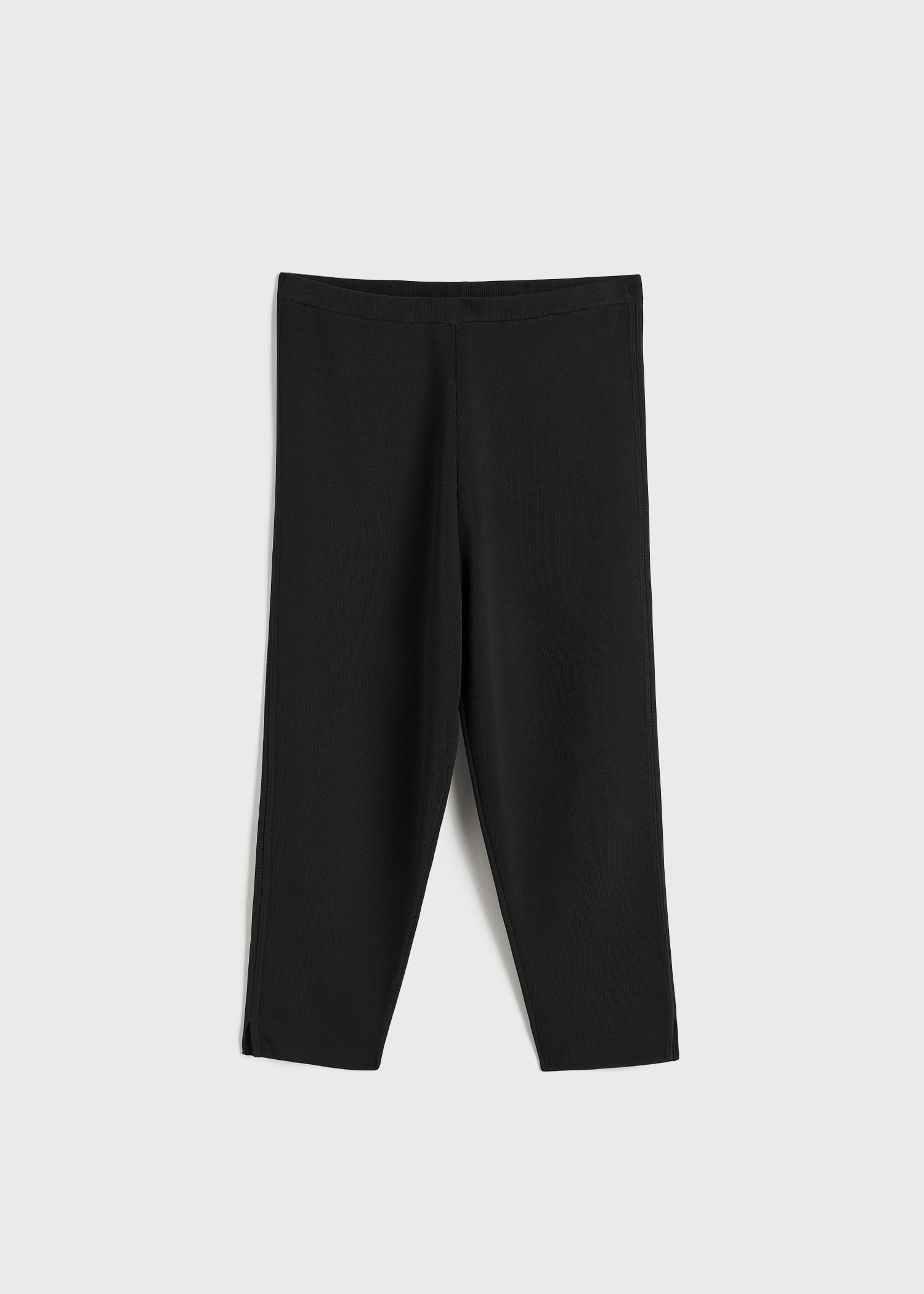 Compact knit capri trousers black – TOTEME