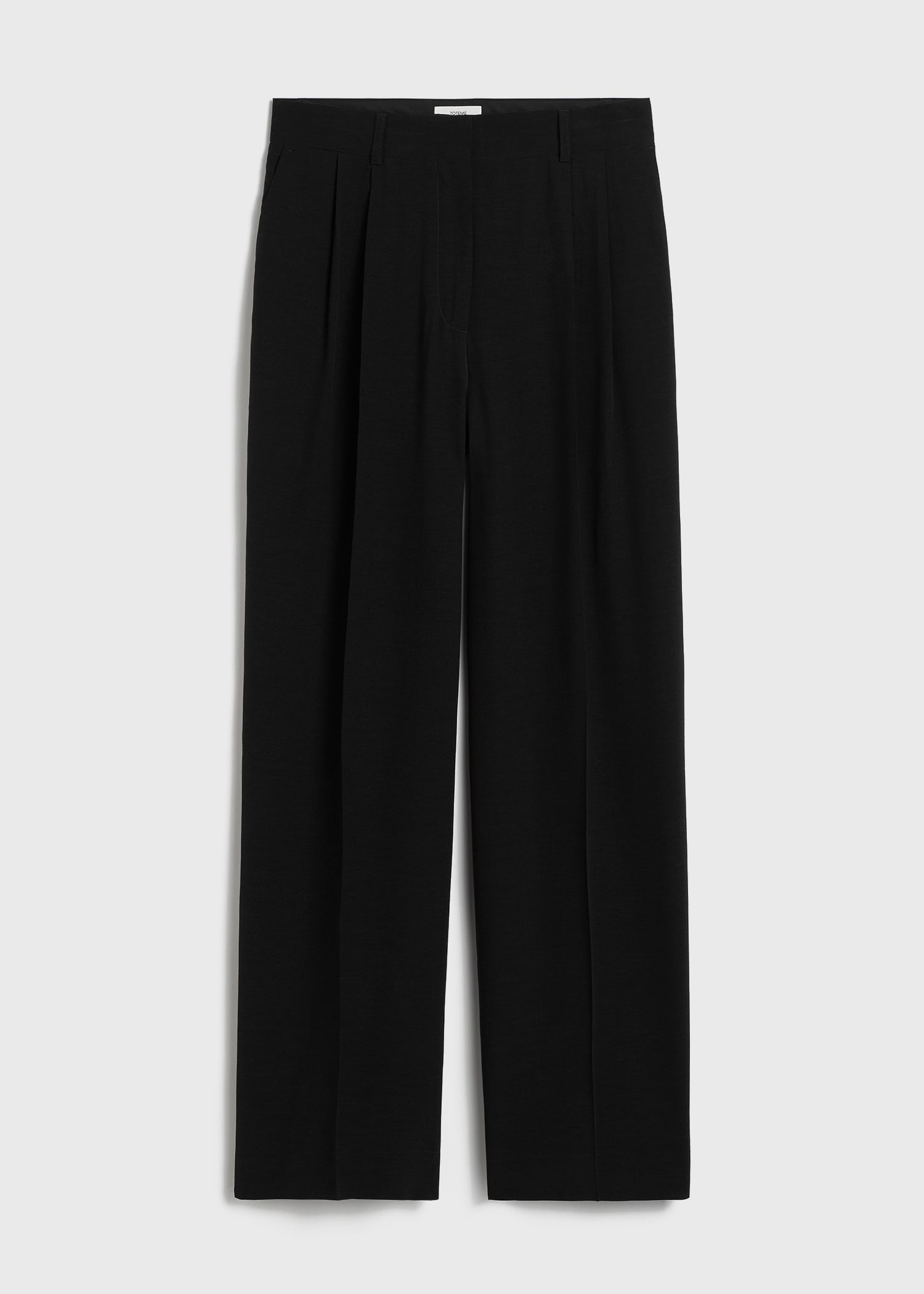 Double-pleat summer trousers black – TOTEME