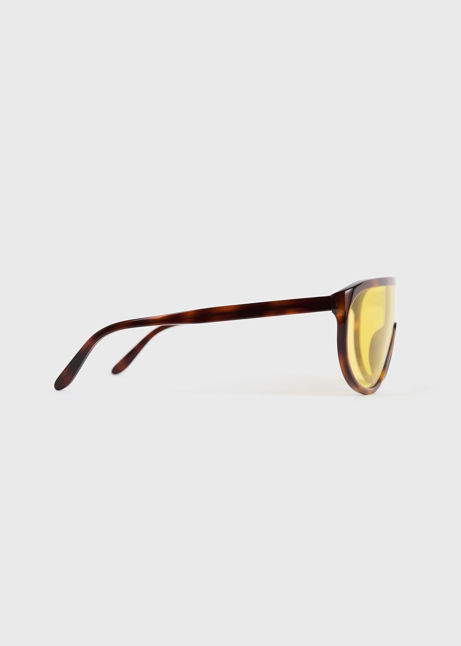 Shield aviator sunglasses dark havana