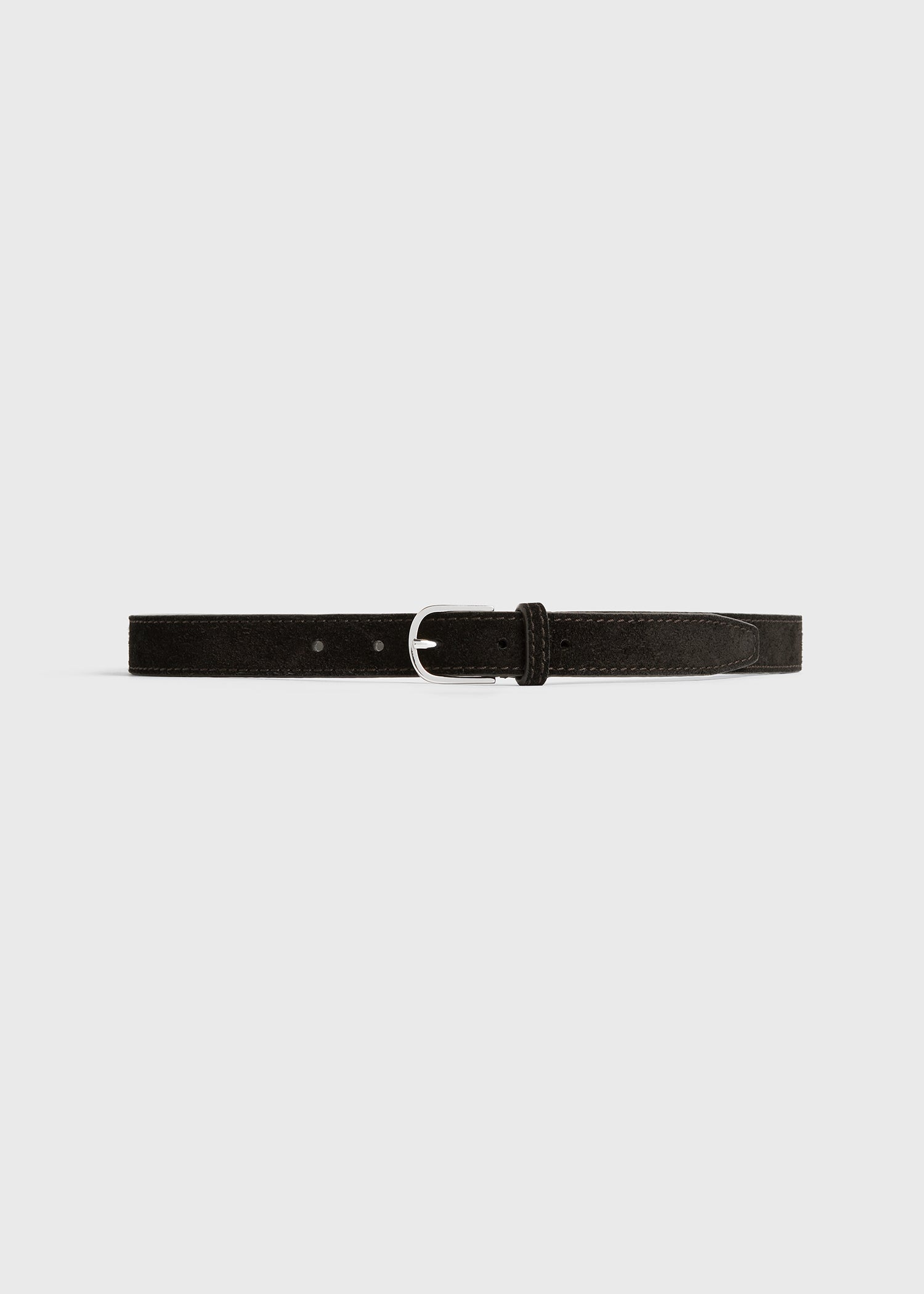 Slim suede trouser belt espresso from Toteme - $105