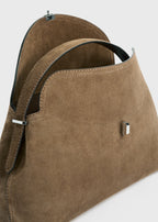 T-lock suede top handle tobacco