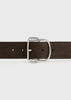 Swirl suede belt pepper