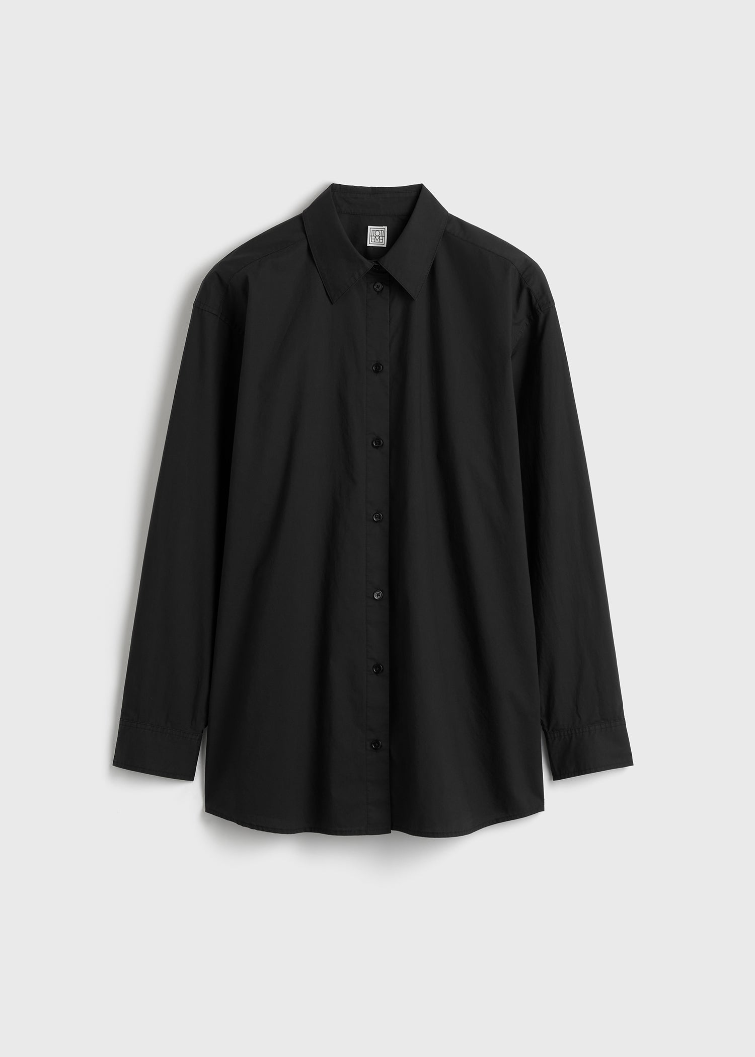 Classic tumbled shirt washed black – TOTEME
