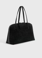 Suede day tote black