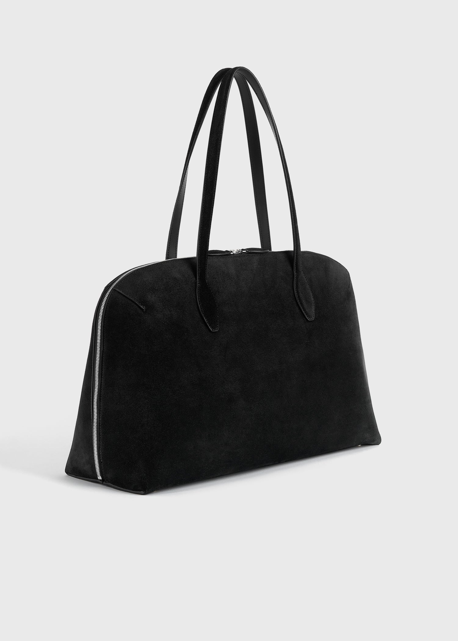 Suede day tote black