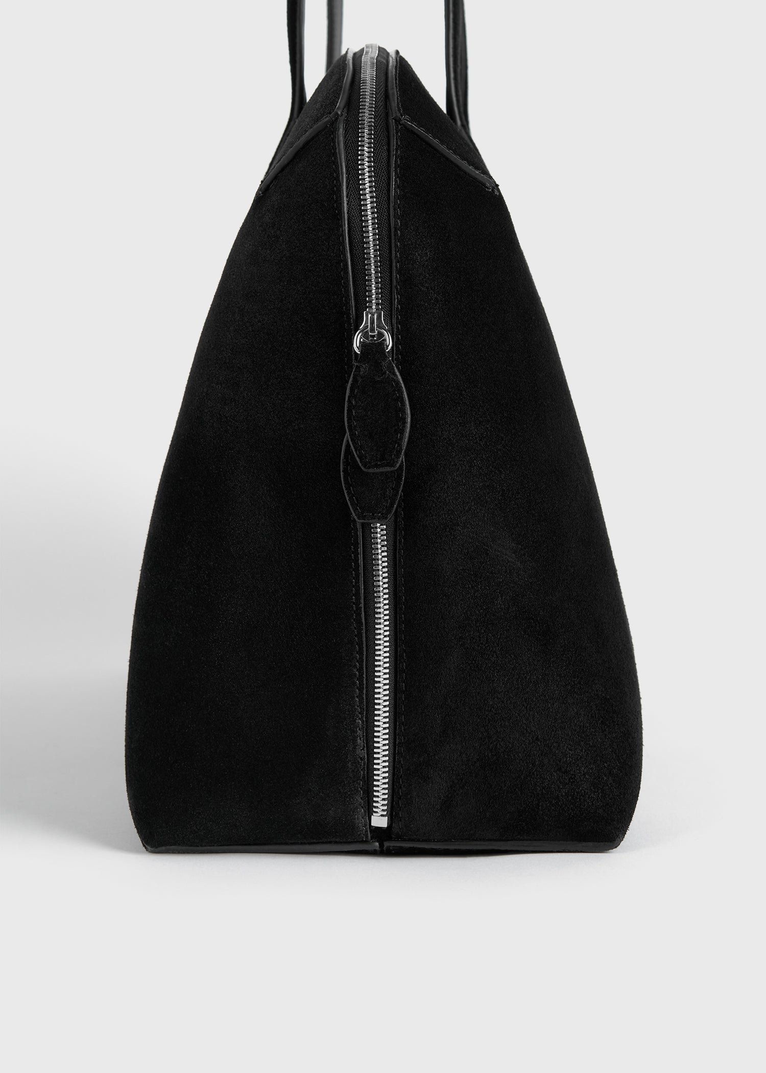 Suede day tote black