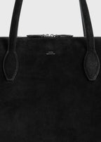 Suede day tote black