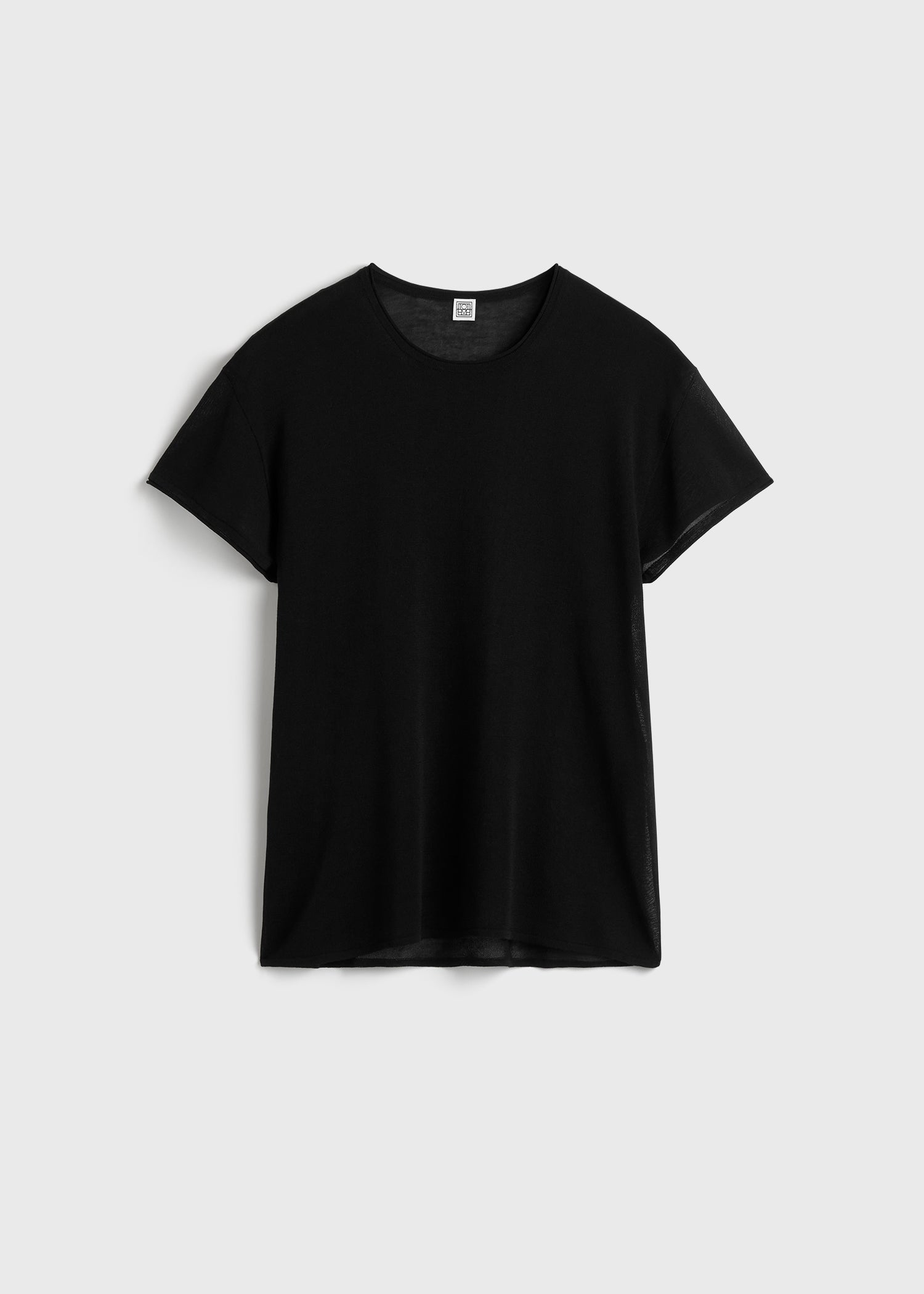 Silk tee black