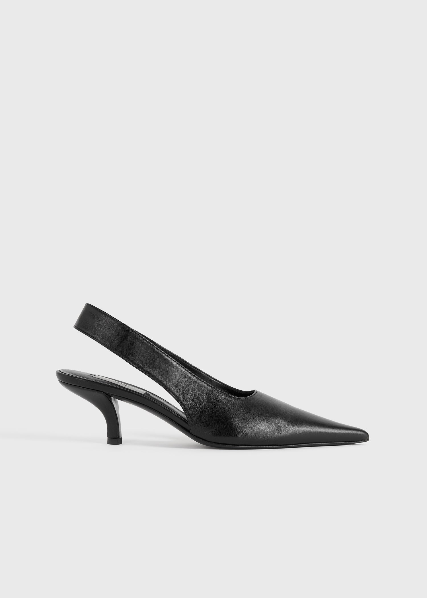 Classic leather slingbacks black