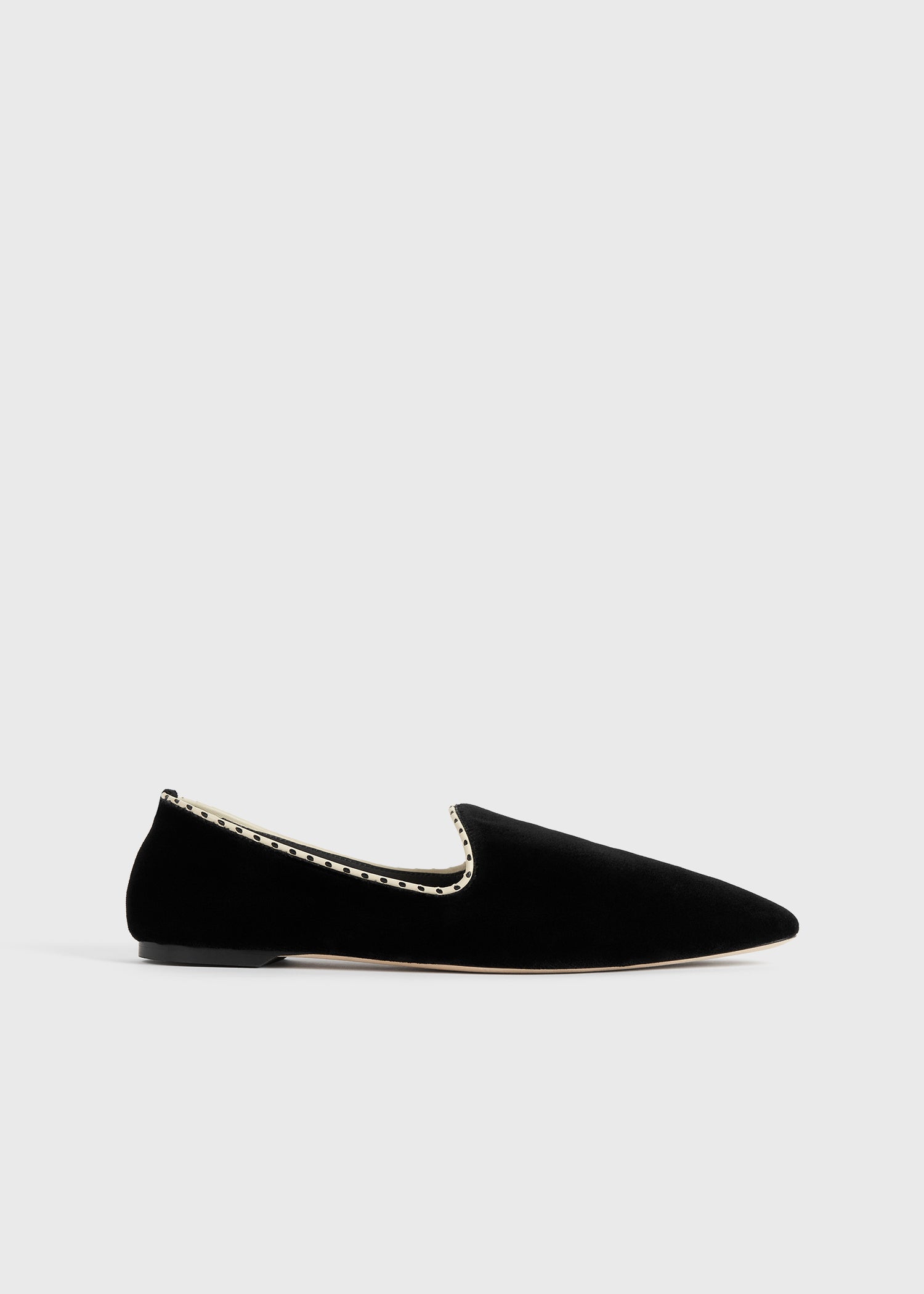 Velvet venetian slippers black