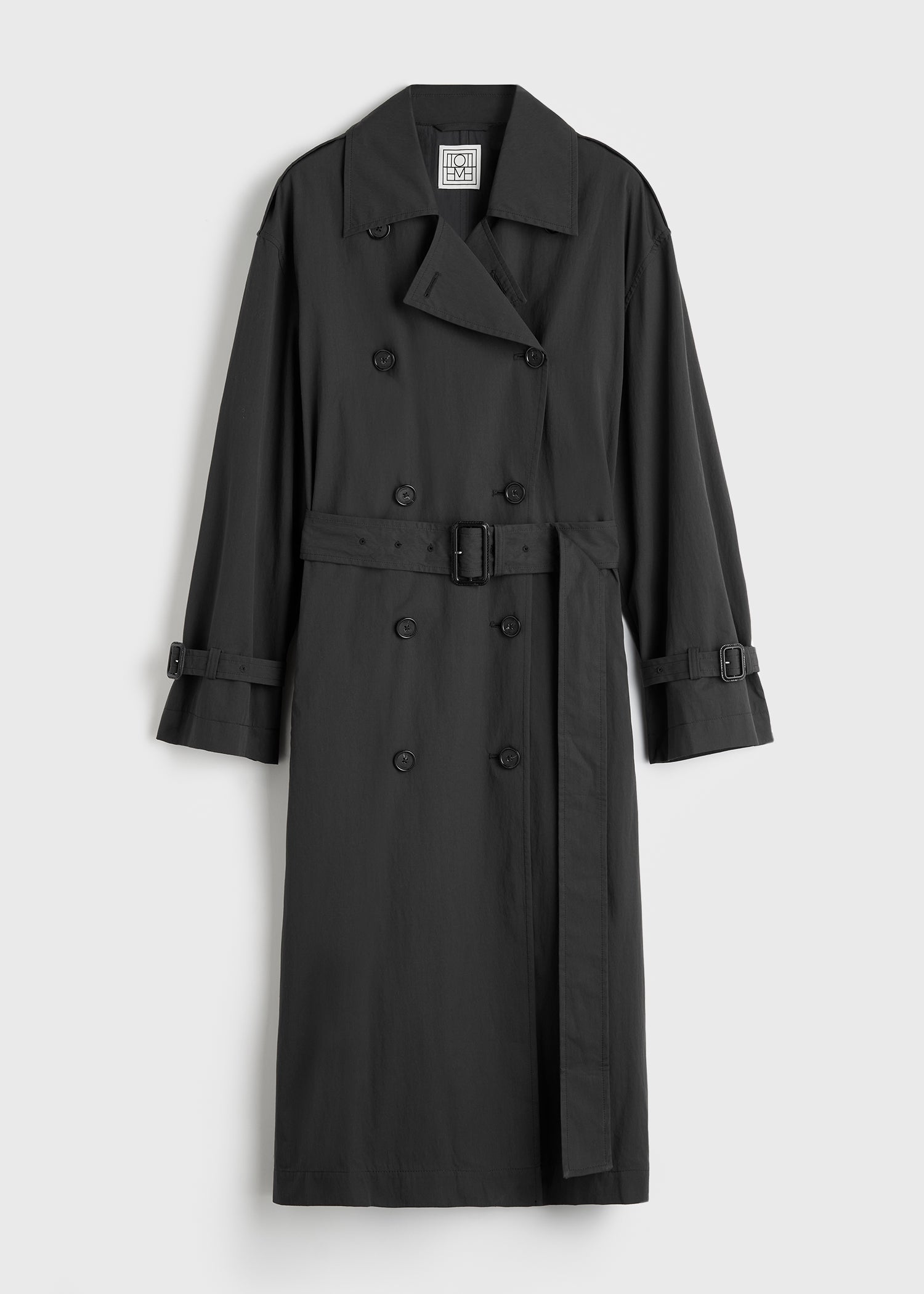 Crisp summer trench washed black – TOTEME
