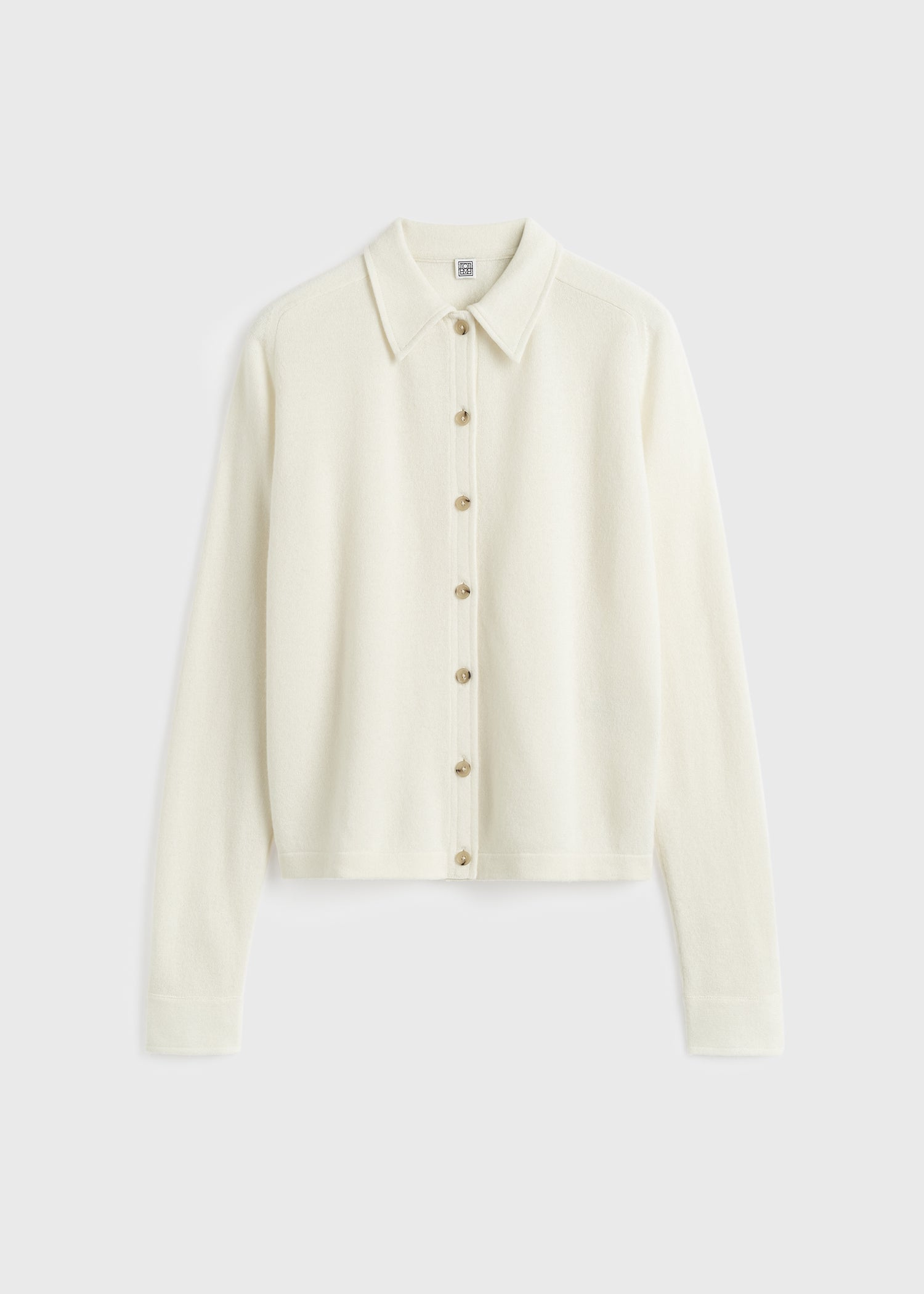 Raglan-sleeve cashmere cardigan white