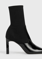 Bar patent boots black