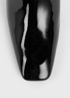 Bar patent boots black