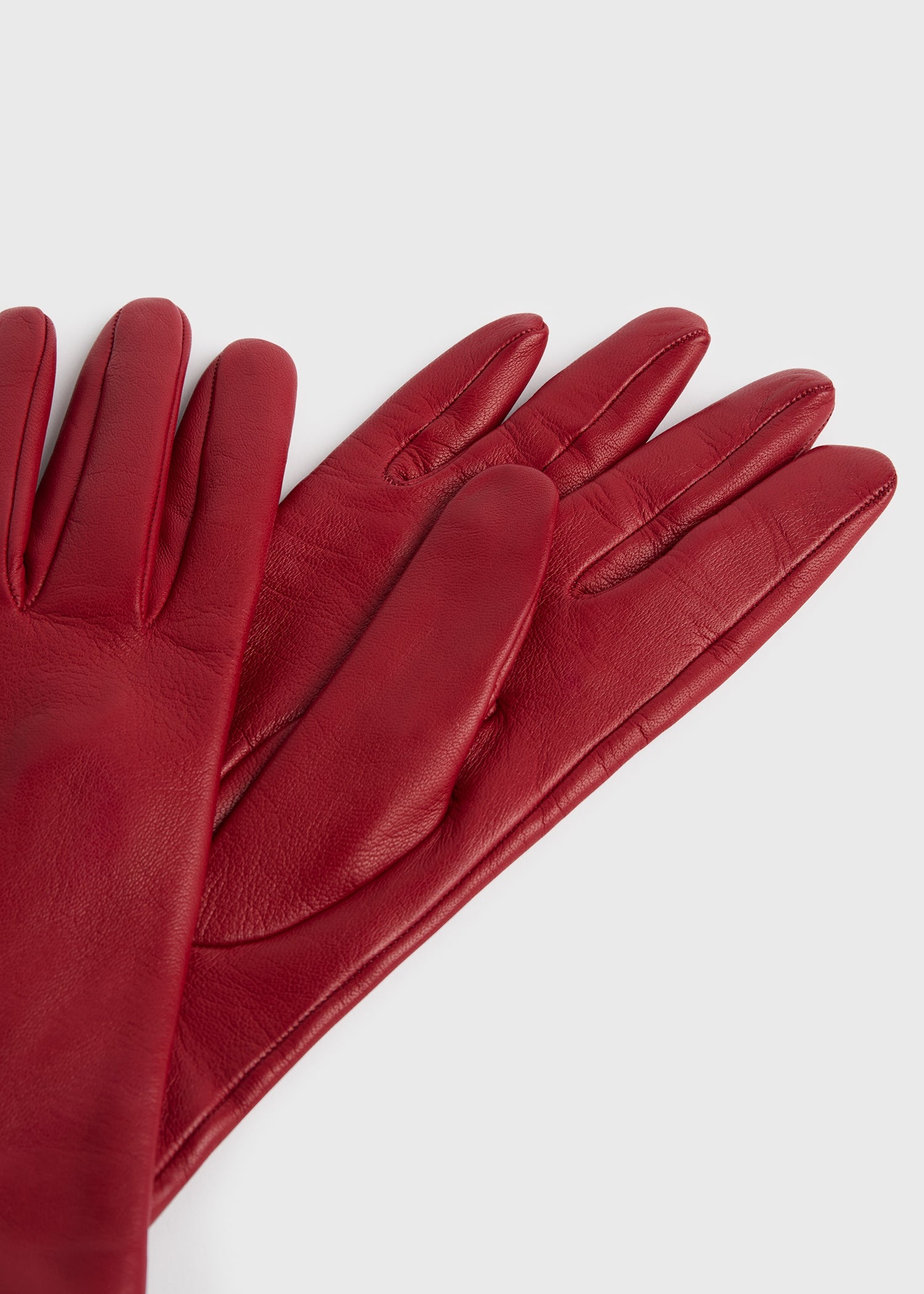 Leather gloves red