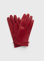 Leather gloves red